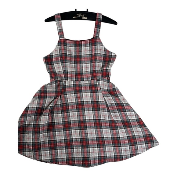 Copper Key Dresses & Skirts - Plaid Kids Dress - Red and Black